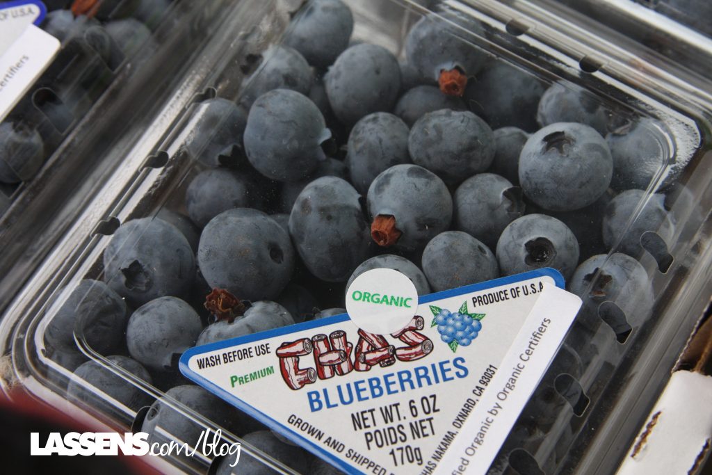 Organic+Blueberries, locally+grown, 
